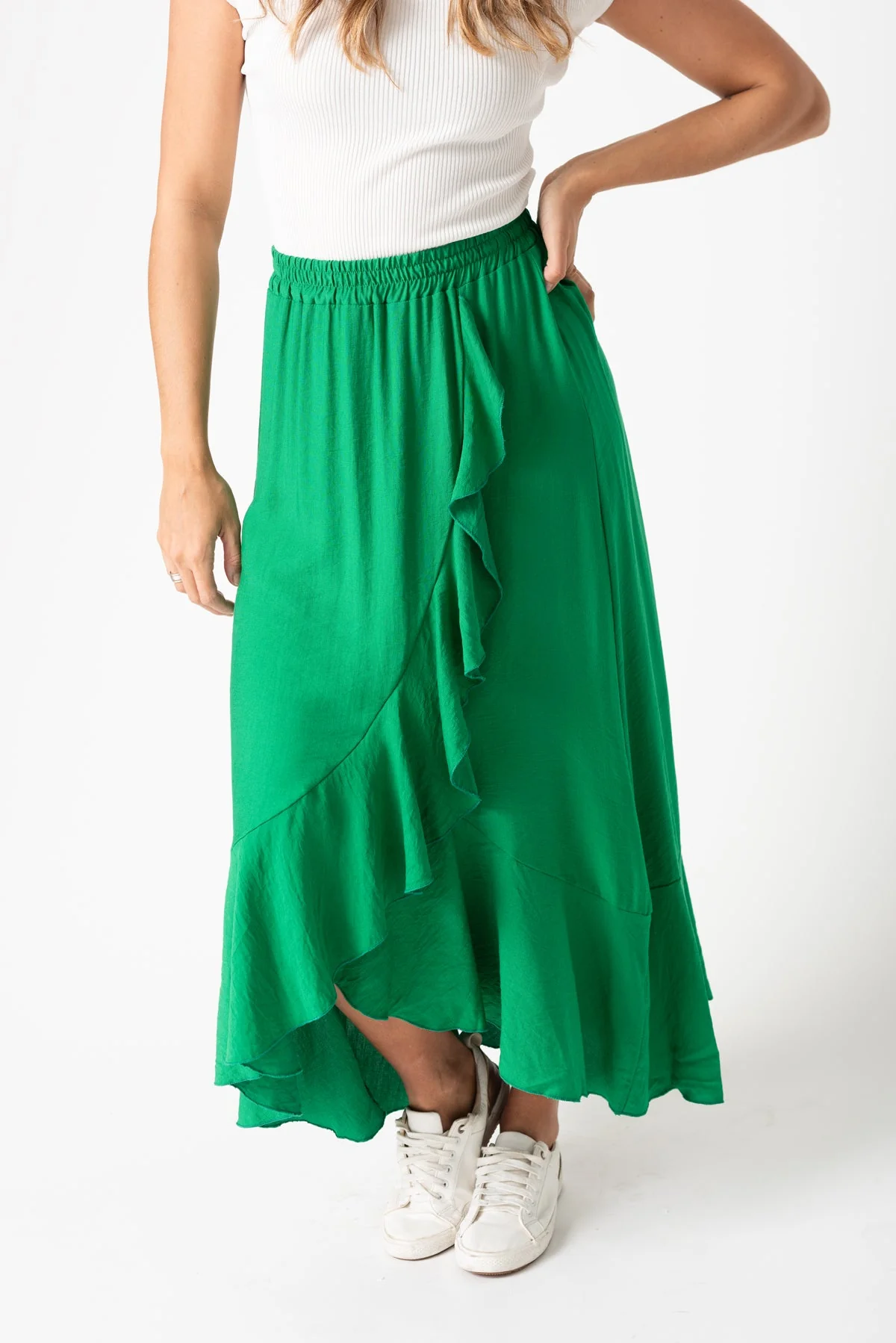 Pollera Flamand Verde Benetton - Imagen 3