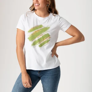 Remera Brosse Blanca/Verde