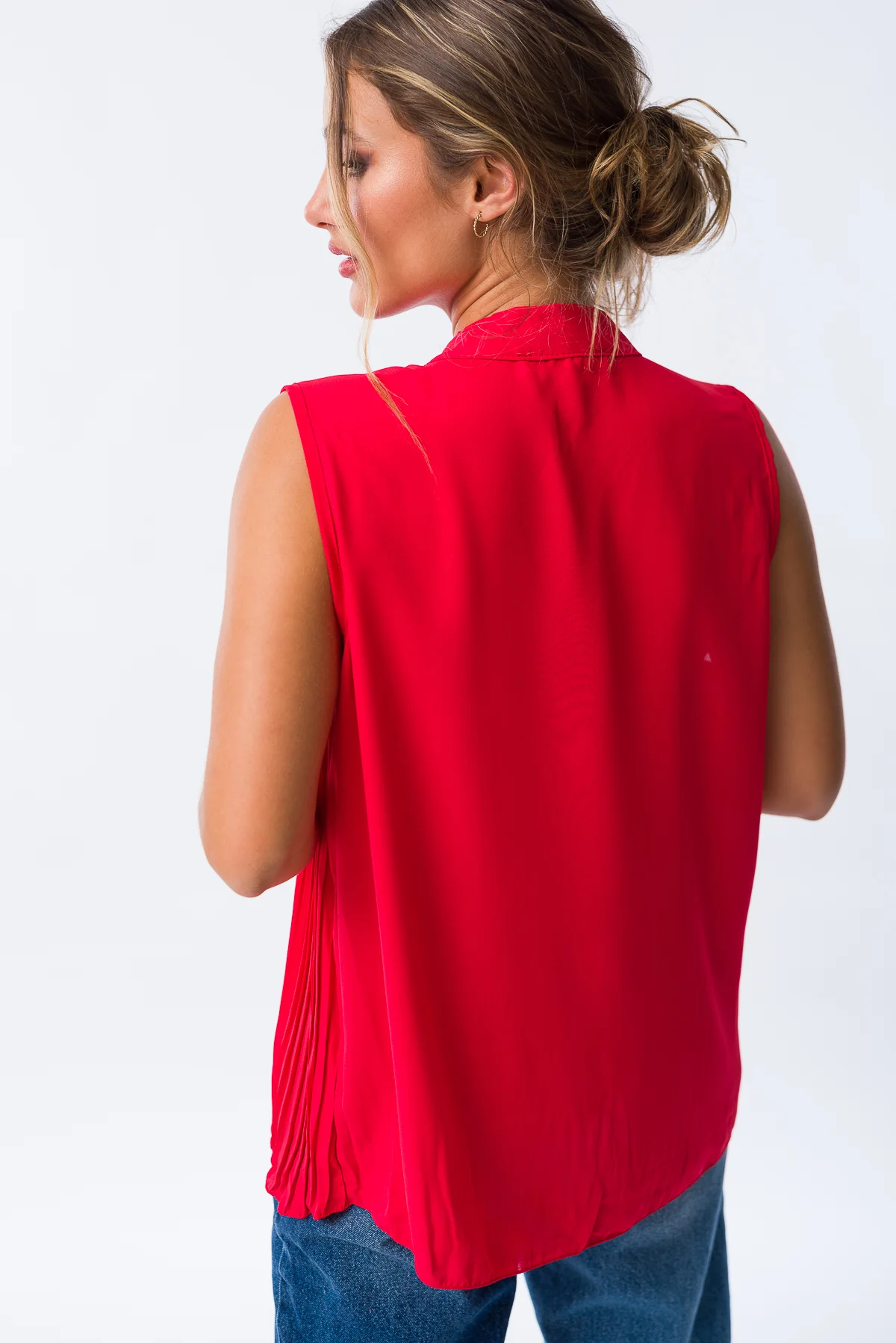 Blusa Plisse Roja - Imagen 4