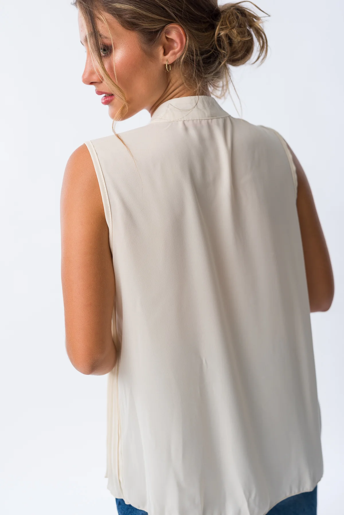 Blusa Plisse Blanca - Imagen 4